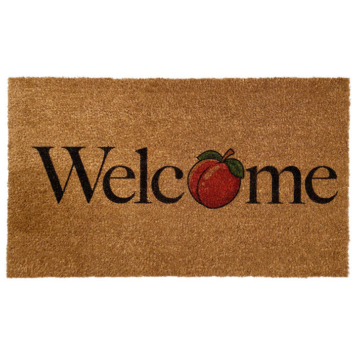 Peach Welcome Doormat 17"x29"