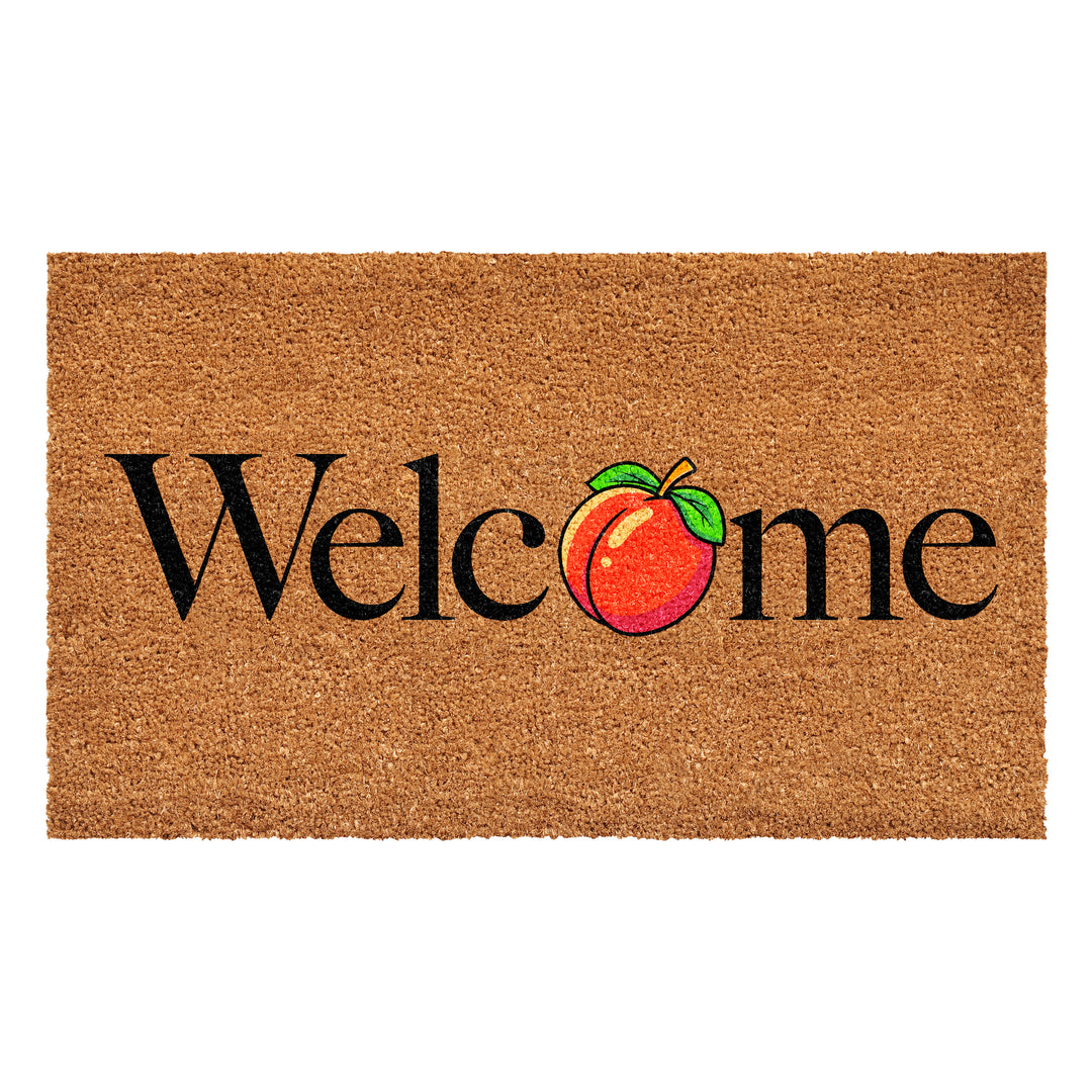 Peach Welcome Doormat 17"x29"