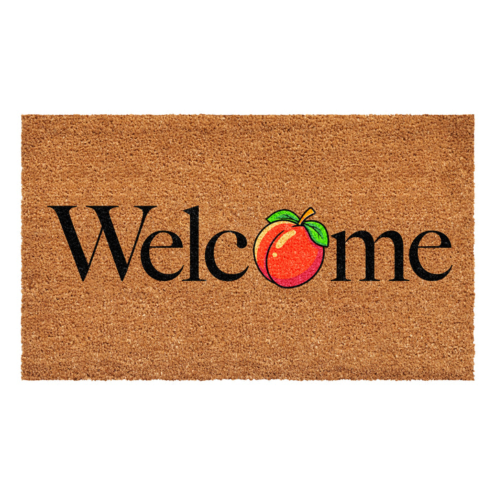 Peach Welcome Doormat 17"x29"
