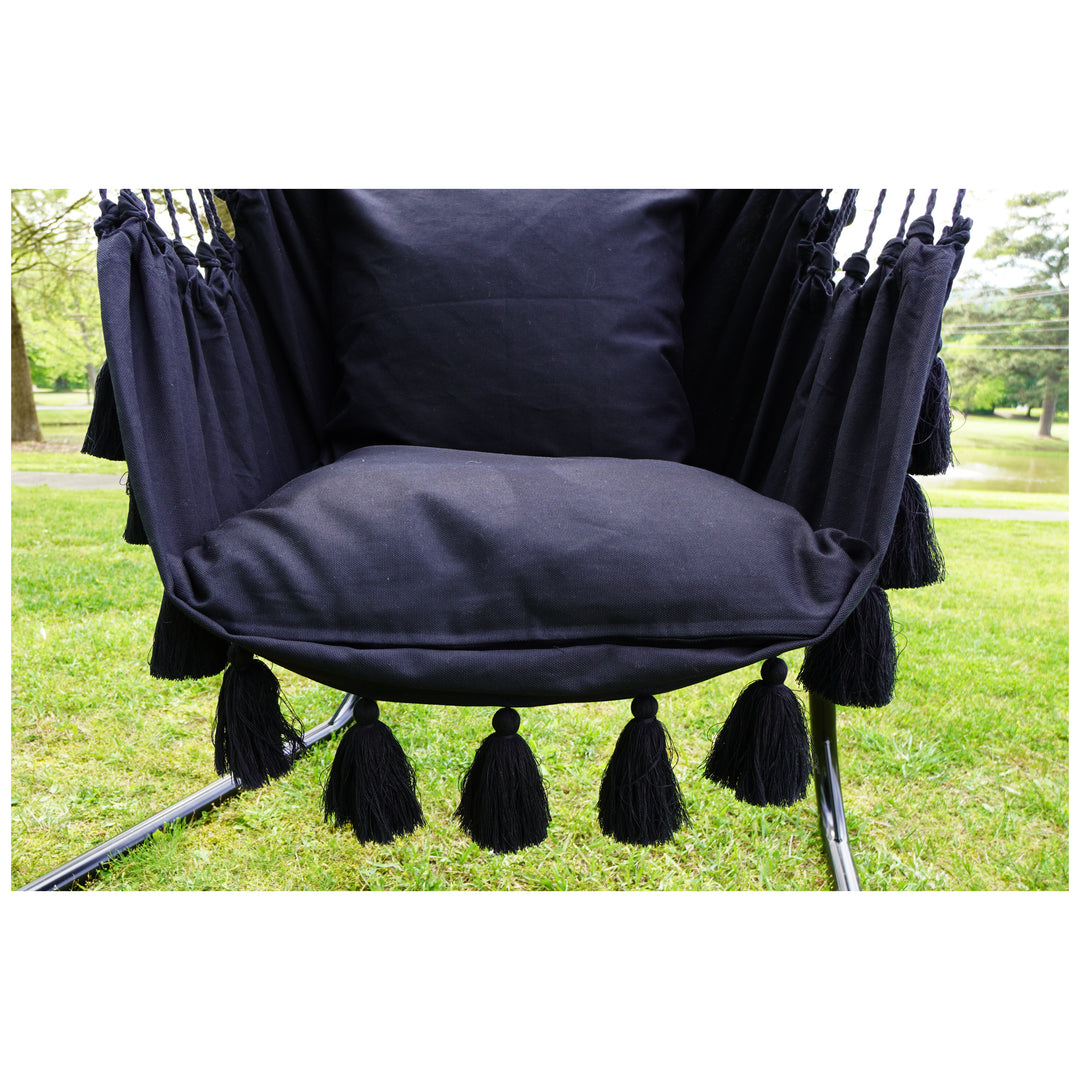 Midnight Black Hammock Chair SET