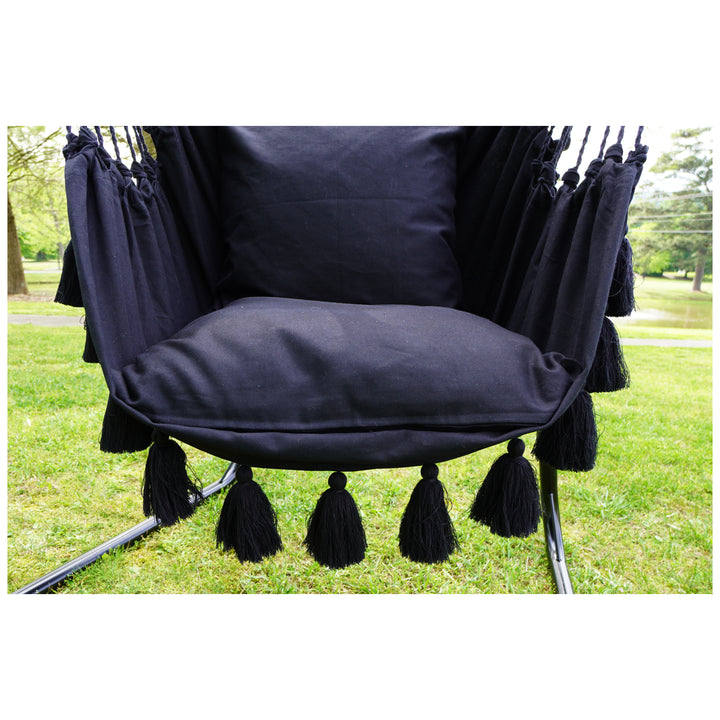 Midnight Black Hammock Chair SET