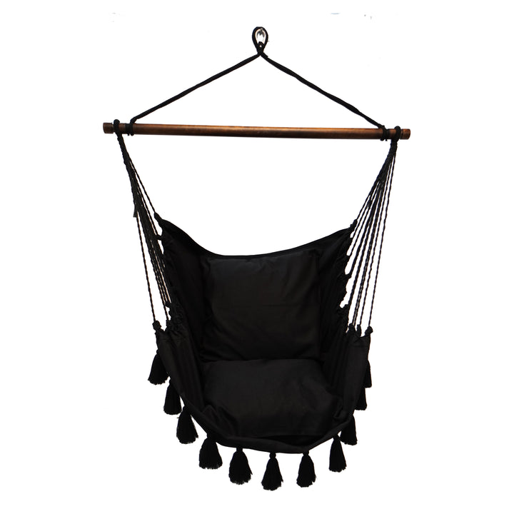 Midnight Black Hammock Chair SET