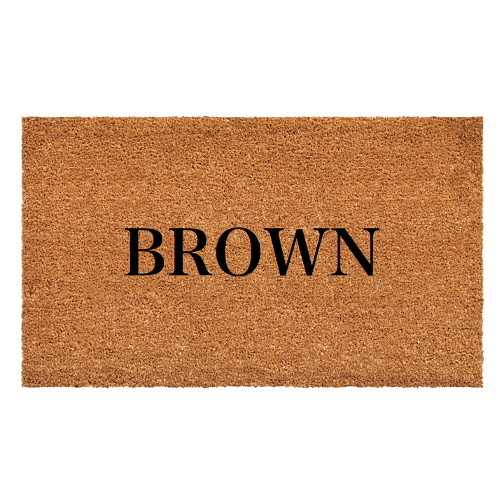 Bold Brown Personalized Doormat