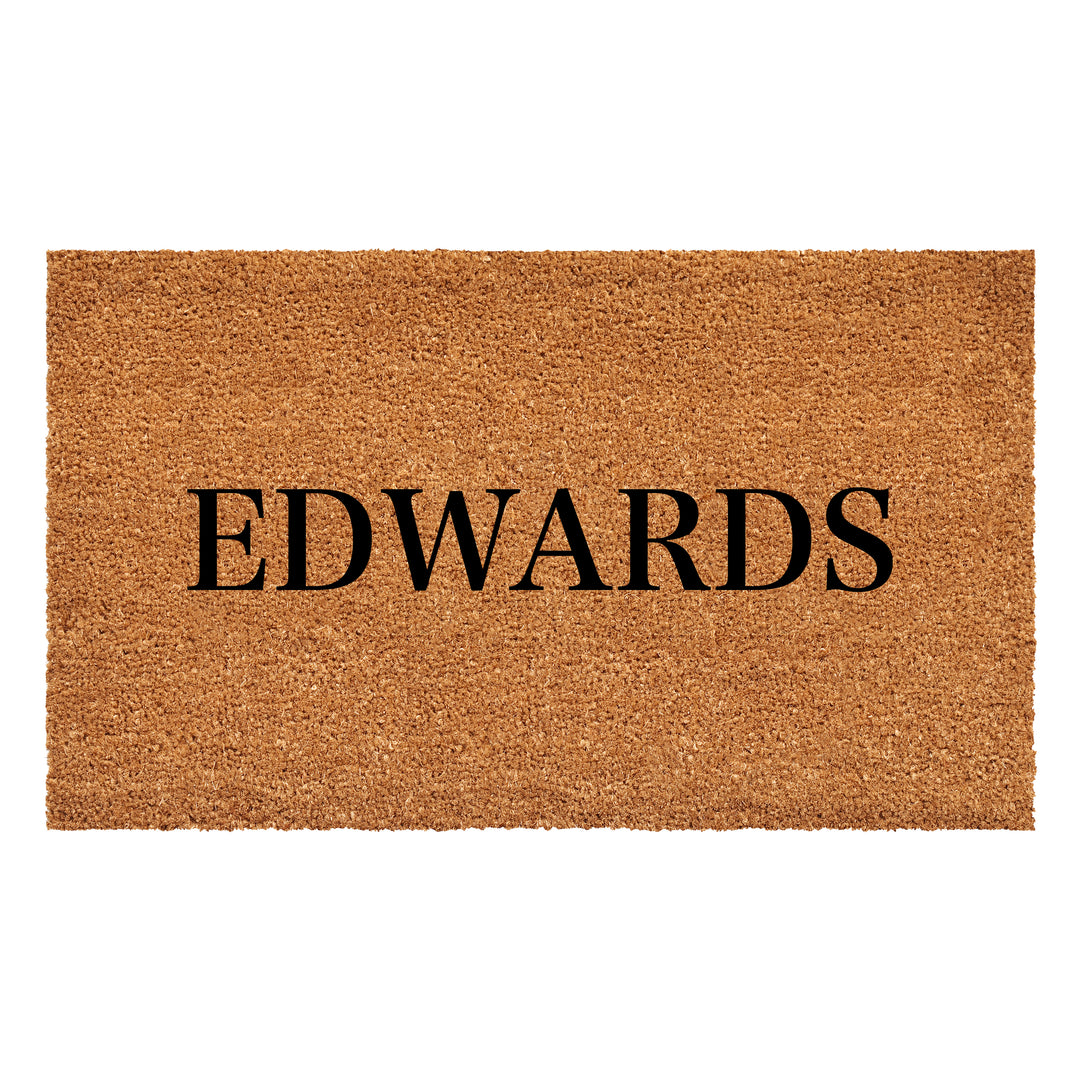 Bold Letter Personalized Doormat