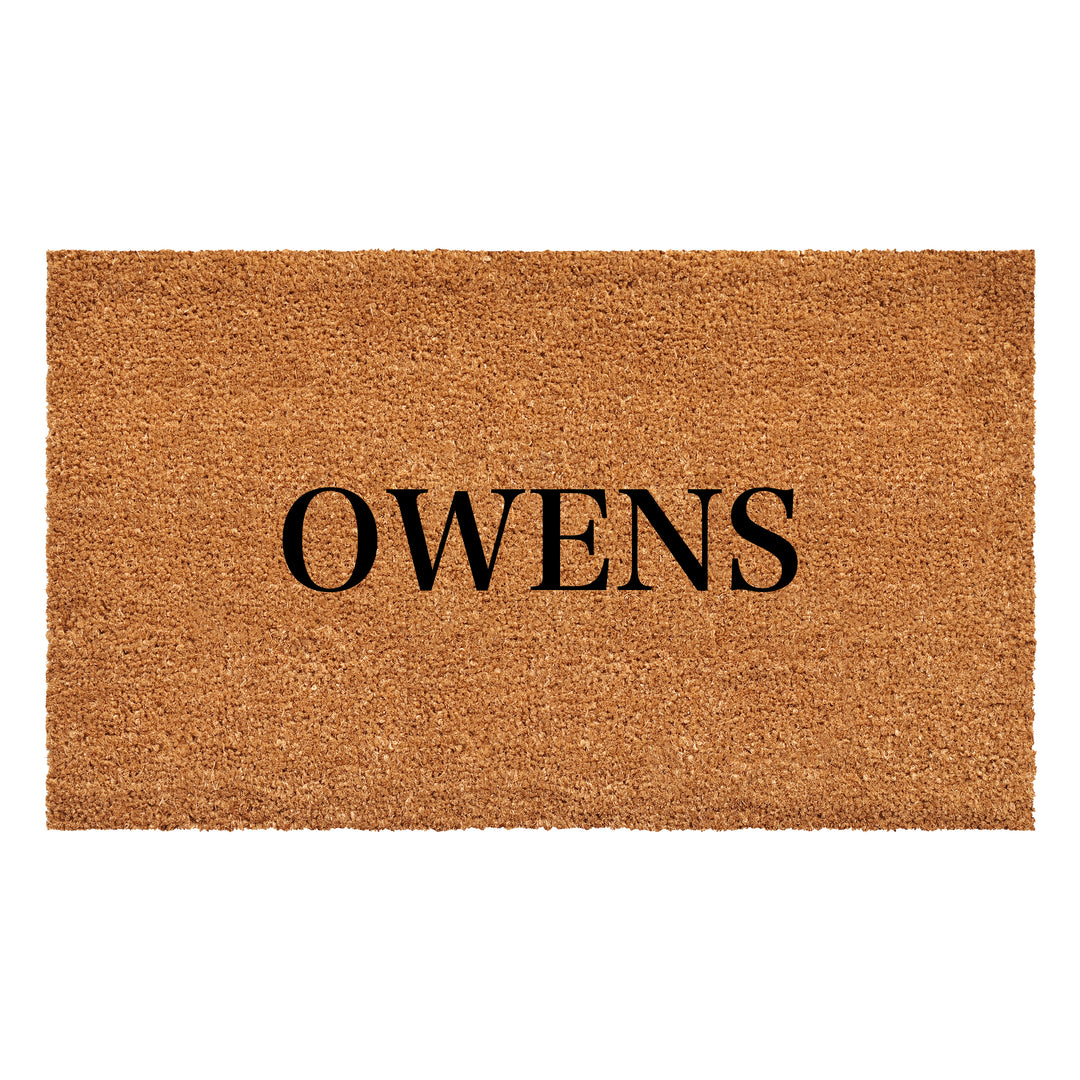 Bold Letter Personalized Doormat