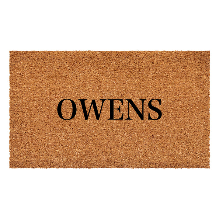 Bold Letter Personalized Doormat