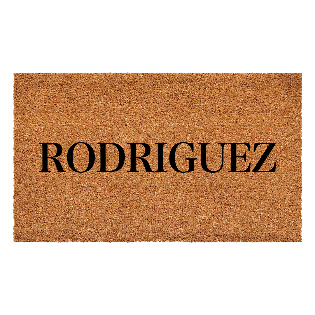 Bold Letter Personalized Doormat