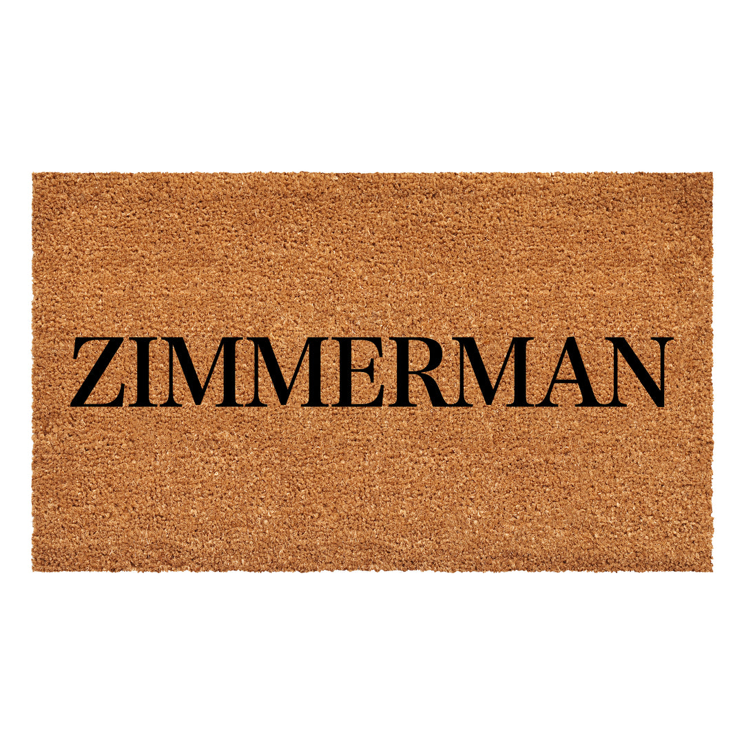 Bold Letter Personalized Doormat