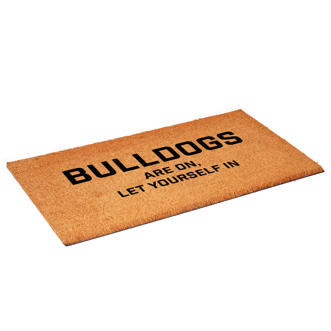 Bulldogs are on let yourself in Doormat