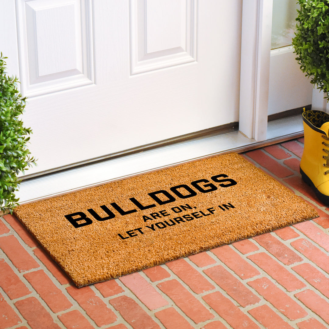Bulldogs are on let yourself in Doormat
