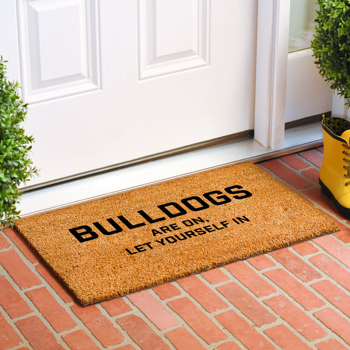 Bulldogs are on let yourself in Doormat