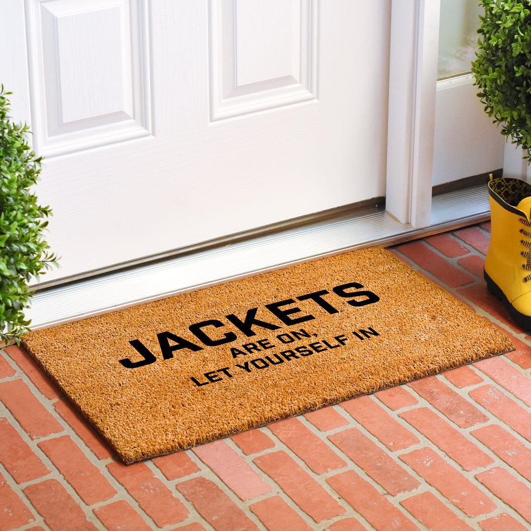 Jackets are on let yourself in Doormat 17"x29"