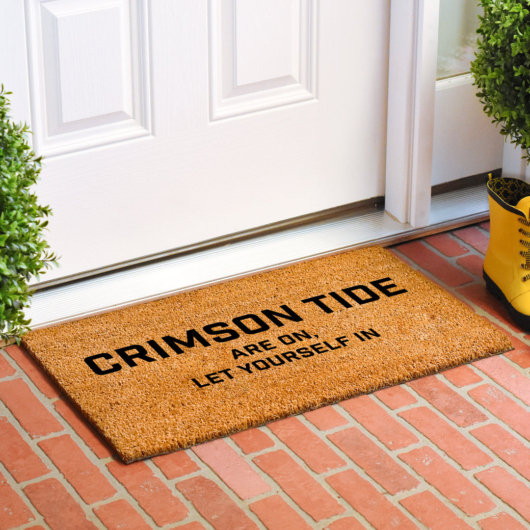 Crimson Tide are on Let yourself in Doormat 17"x29"