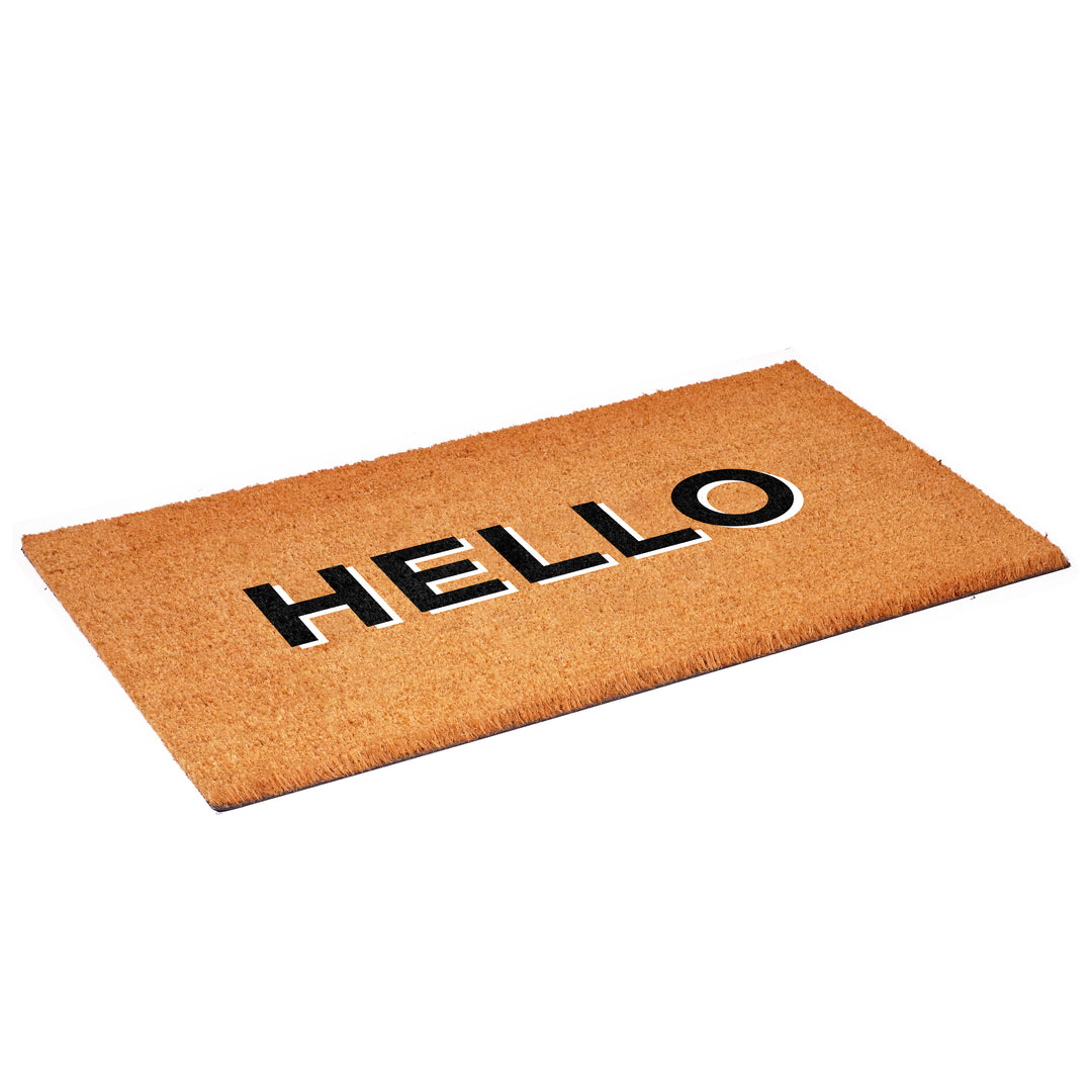 Retro Block Hello Doormat