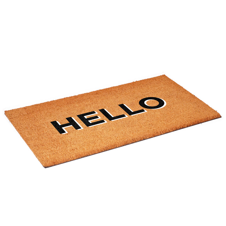 Retro Block Hello Doormat