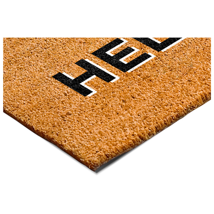 Retro Block Hello Doormat