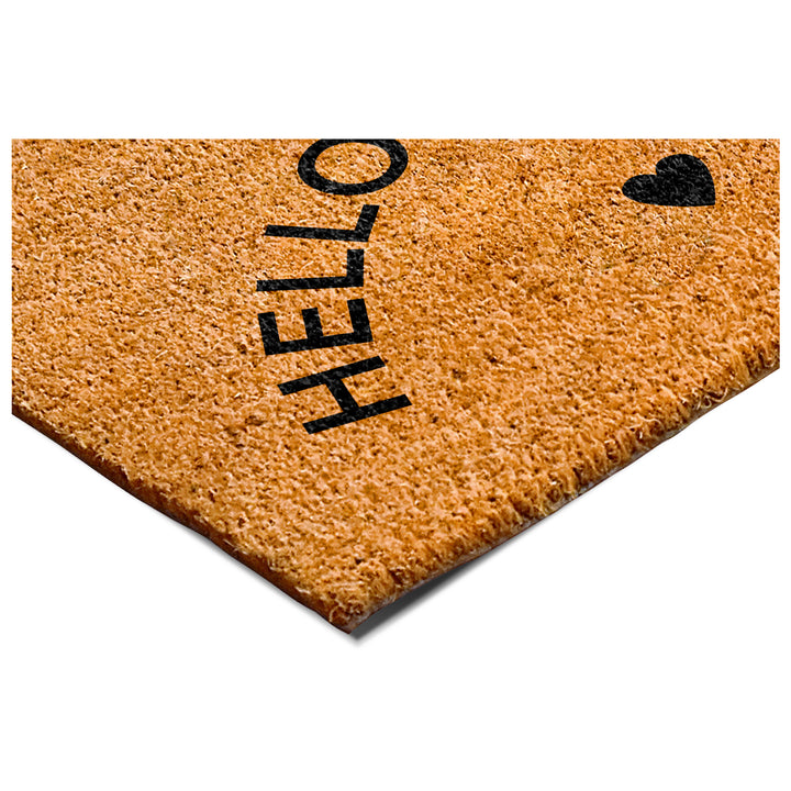Hello New Day Black Doormat Black / 17"x29"