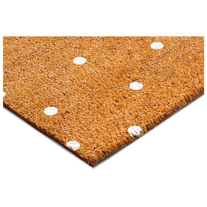 White Polka- Dots Doormat White / 17"x29"