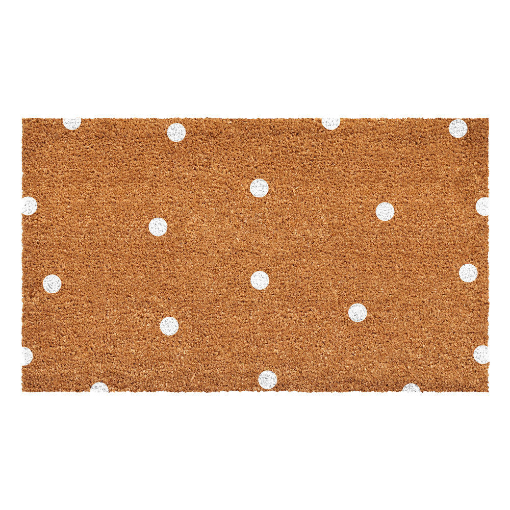 White Polka- Dots Doormat White / 17"x29"