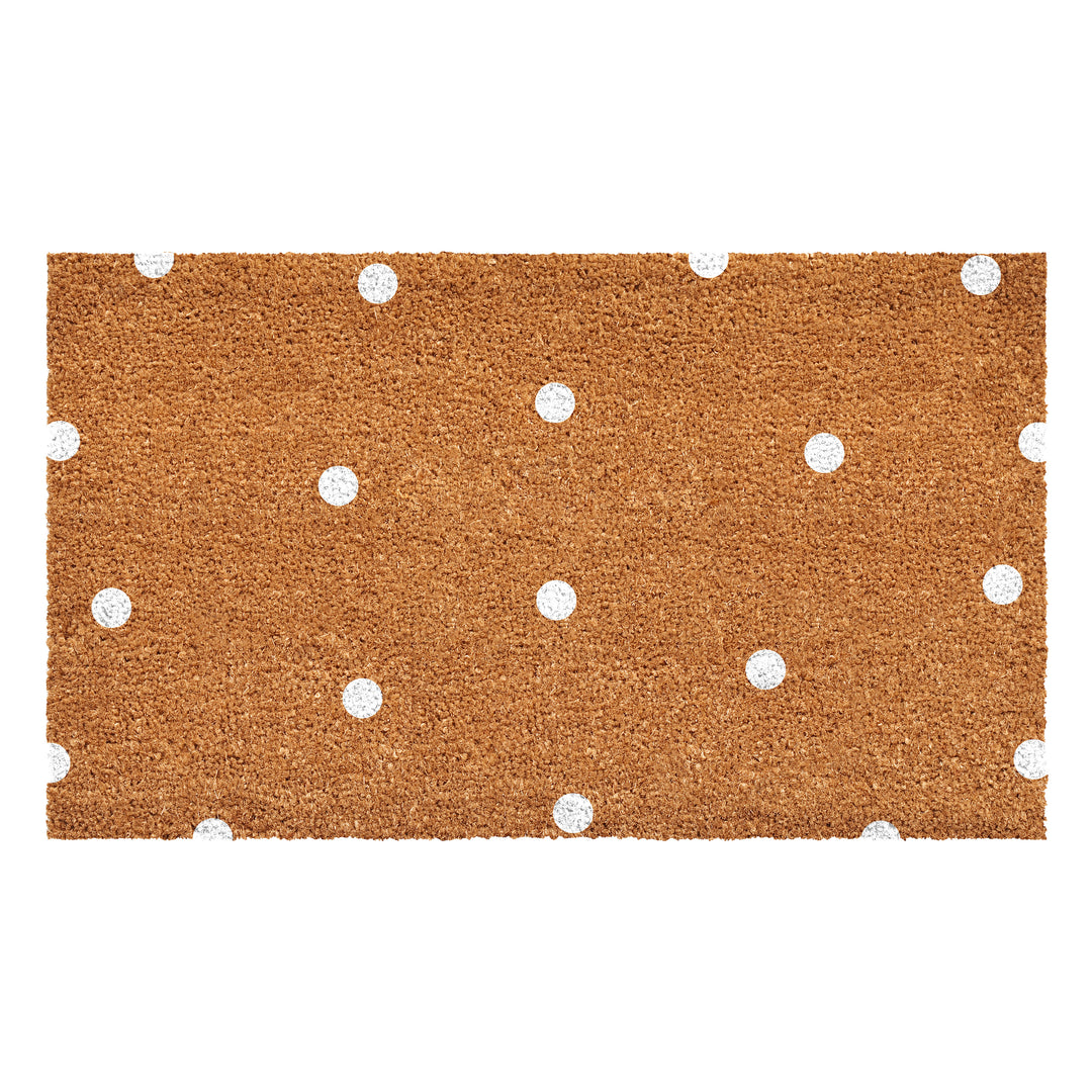 White Polka- Dots Doormat White / 24"x36"