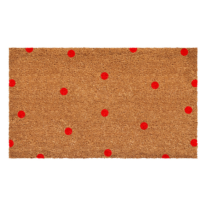 Red Polka-Dots Doormat Red / 24"x36"