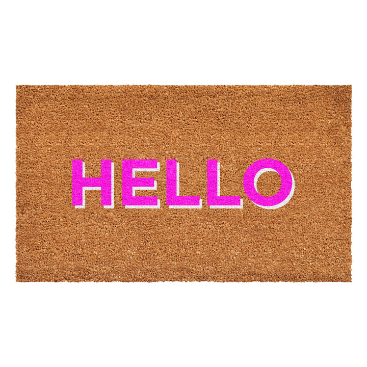 Retro Block Hello Doormat