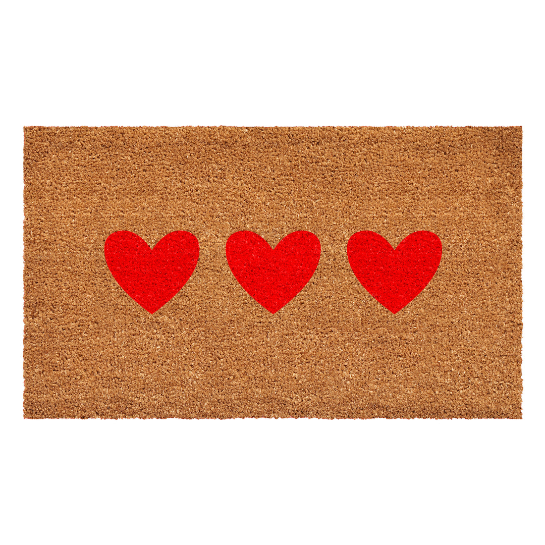 Trio Hearts Doormat