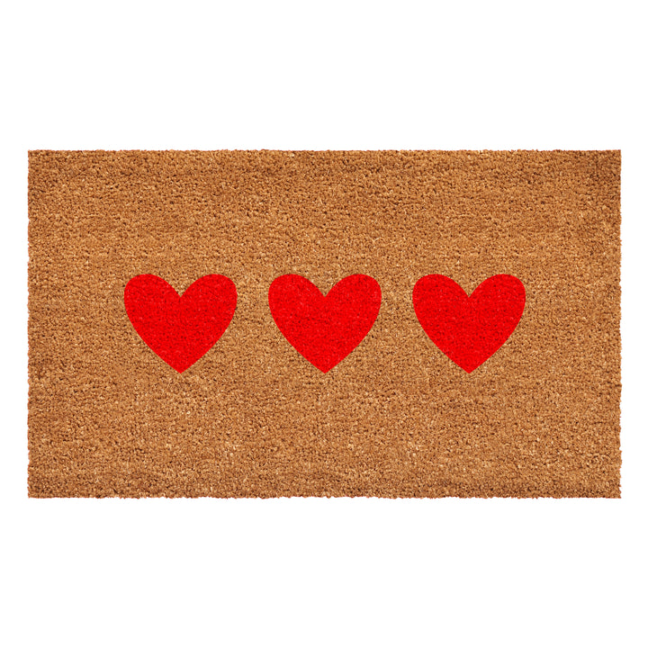Trio Hearts Doormat
