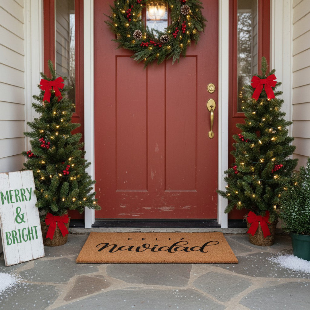 Classic Feliz Navidad Doormat