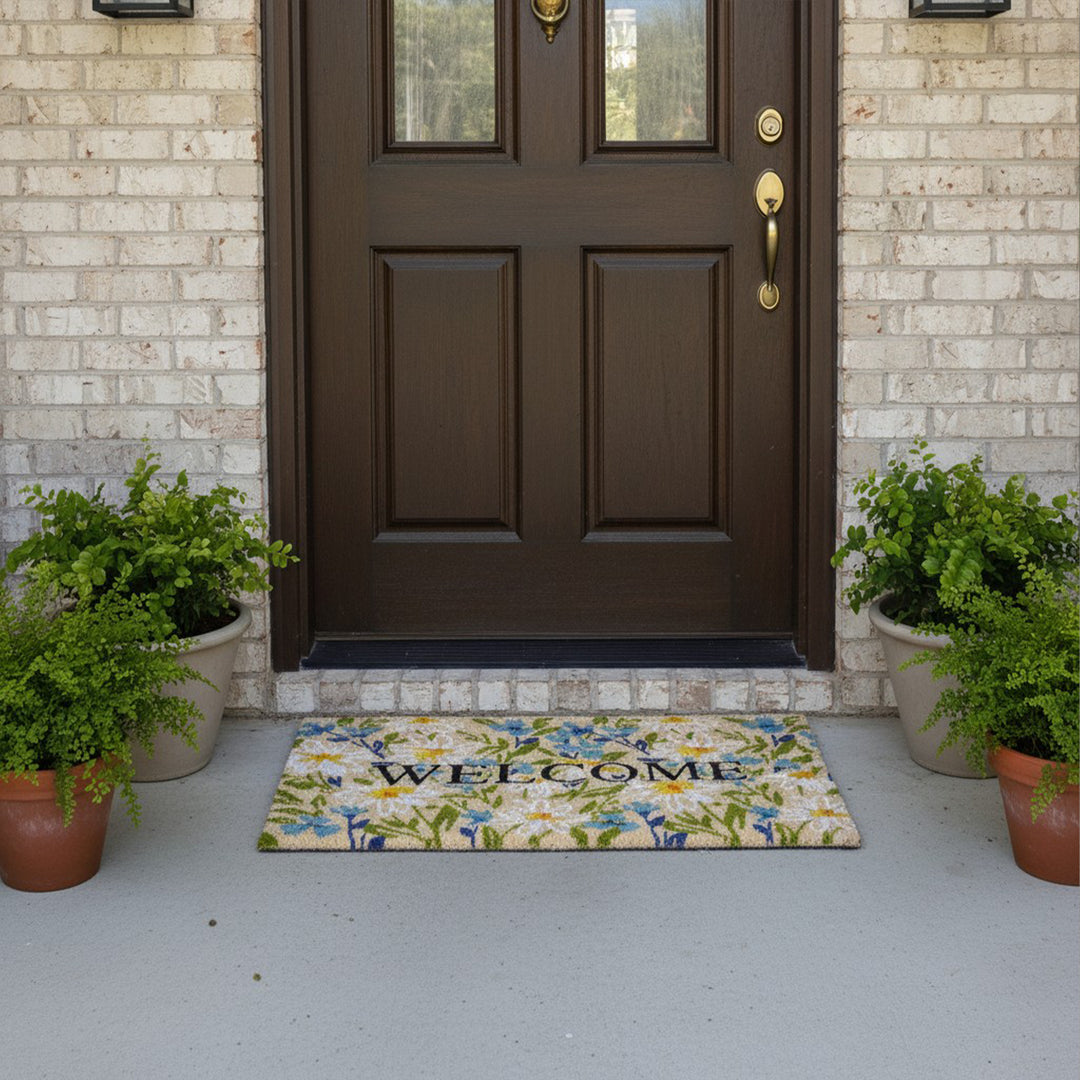 Field of Daisy Welcome Doormat