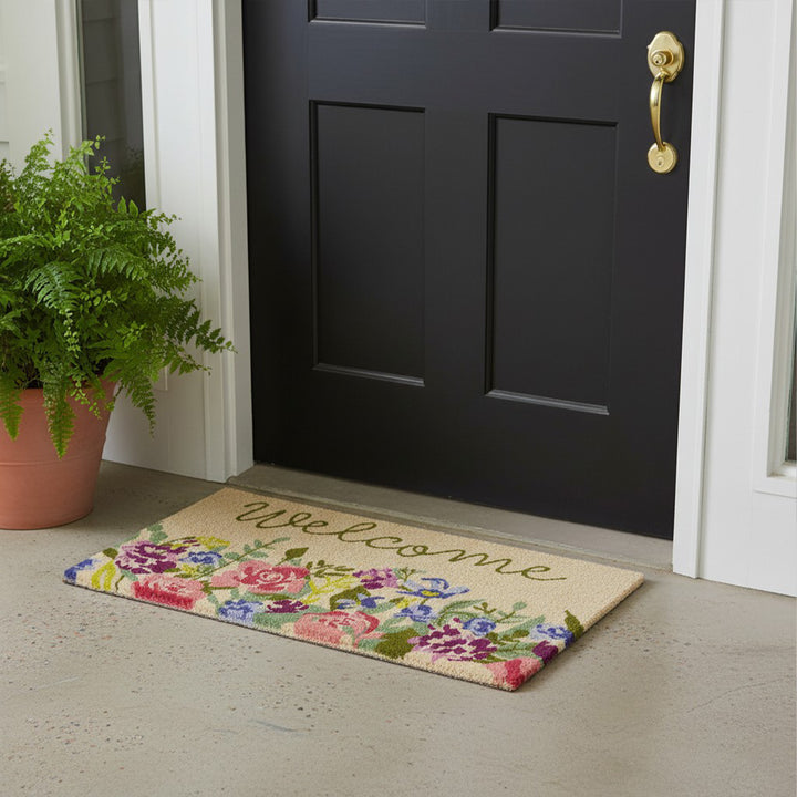 Welcome Floral Doormat