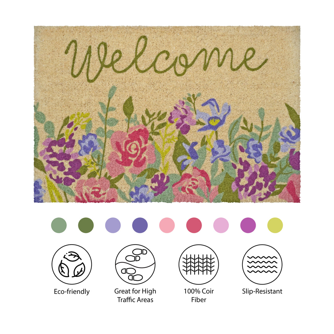 Welcome Floral Doormat