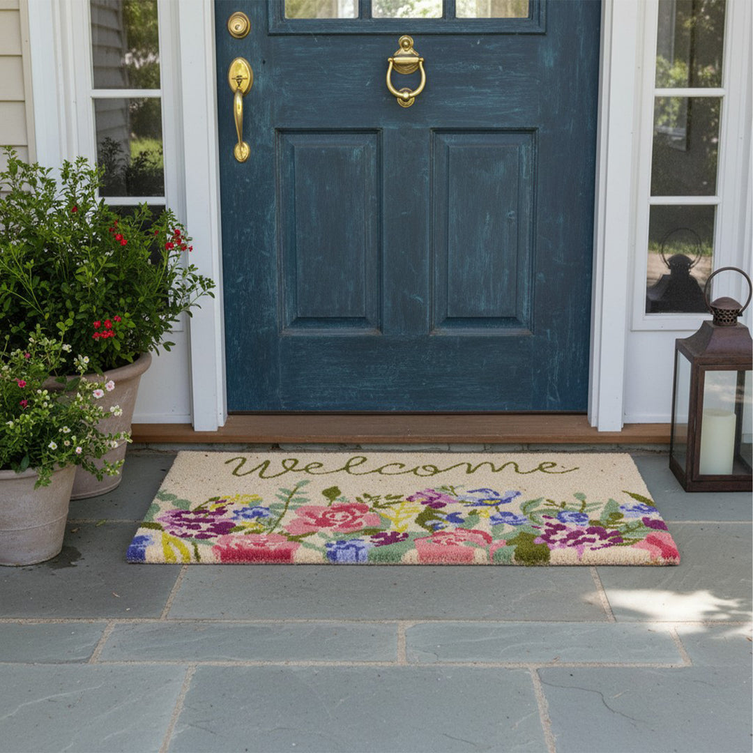 Welcome Floral Doormat