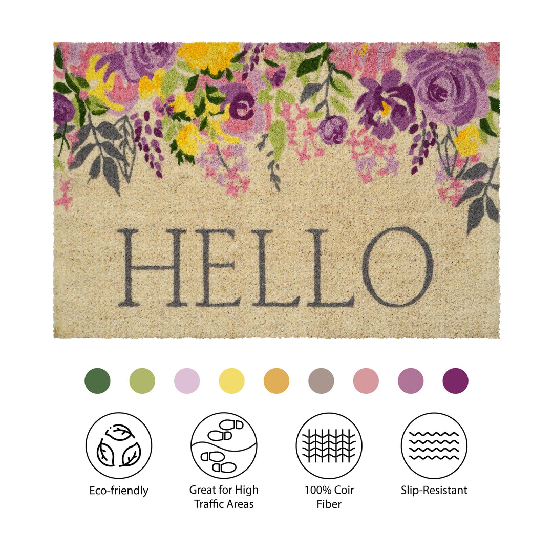Blossoming Floral Hello Doormat