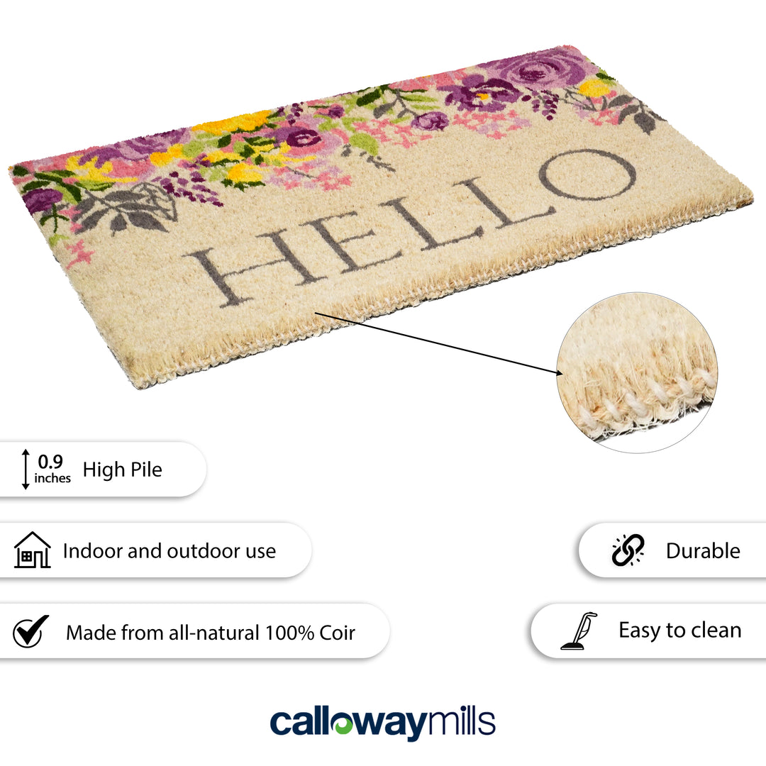 Blossoming Floral Hello Doormat