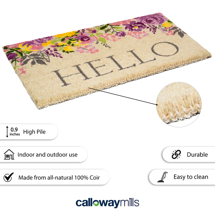 Blossoming Floral Hello Doormat