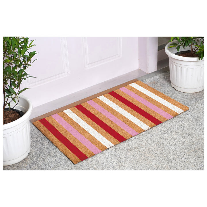 Pink Delight Strip Doormat