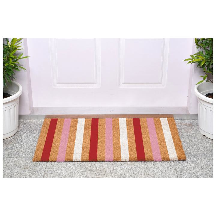 Pink Delight Strip Doormat