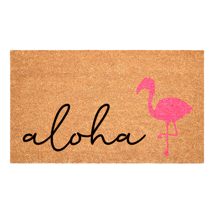 Aloha Flamingo Doormat