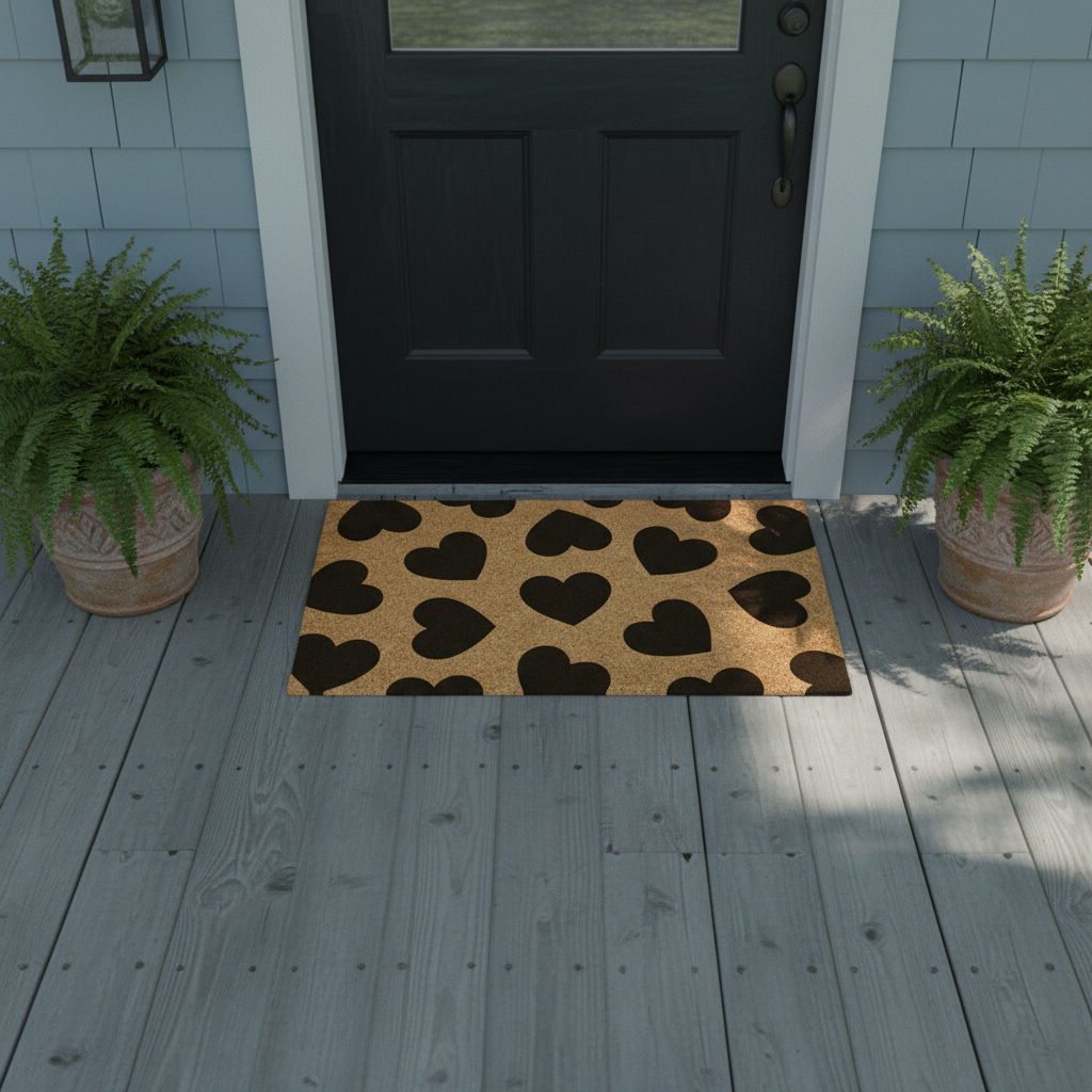 Colorful Mini Heart Doormat