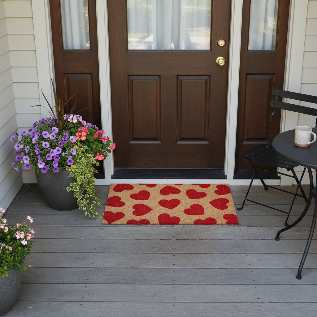 Colorful Mini Heart Doormat