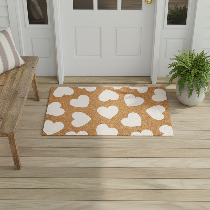 Colorful Mini Heart Doormat