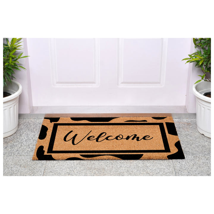 Cow Print Welcome Doormat