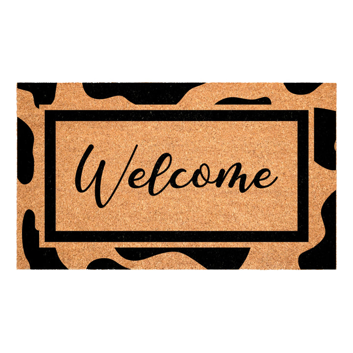 Cow Print Welcome Doormat