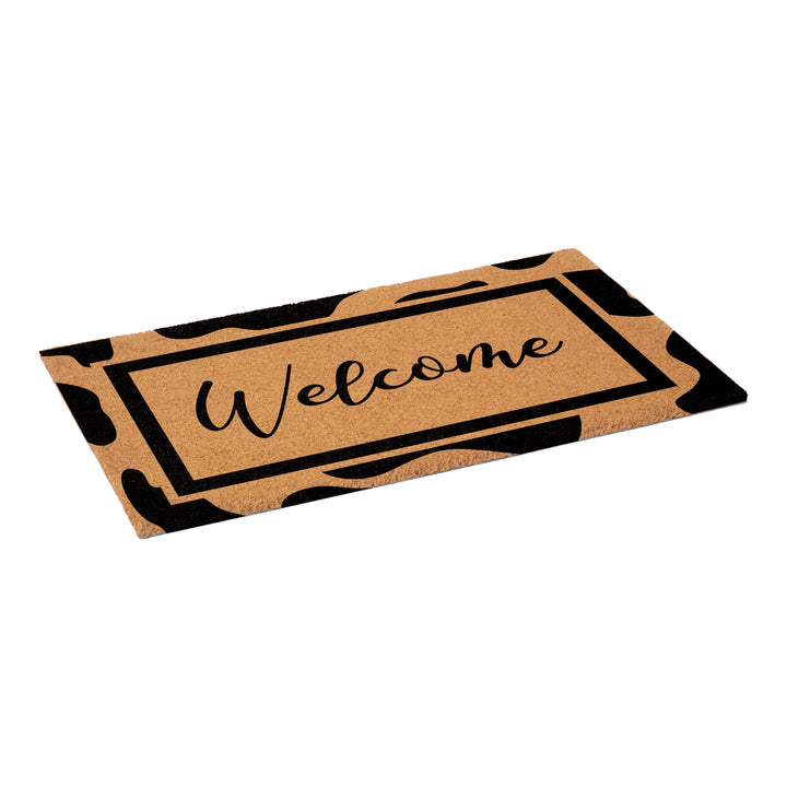 Cow Print Welcome Doormat