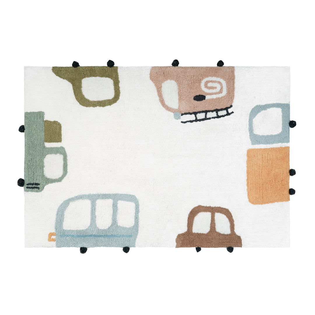 Round Toy Car Rug