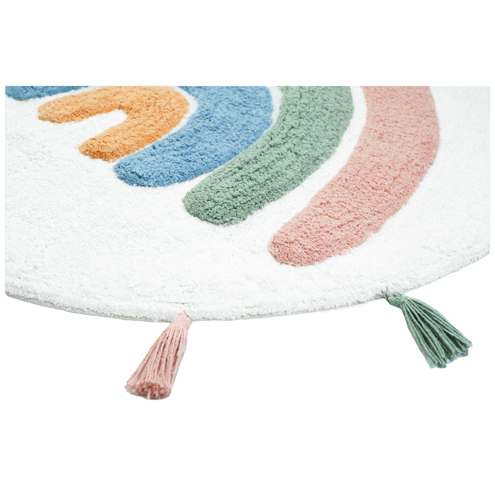 Pastel Rainbow Tassel Rug