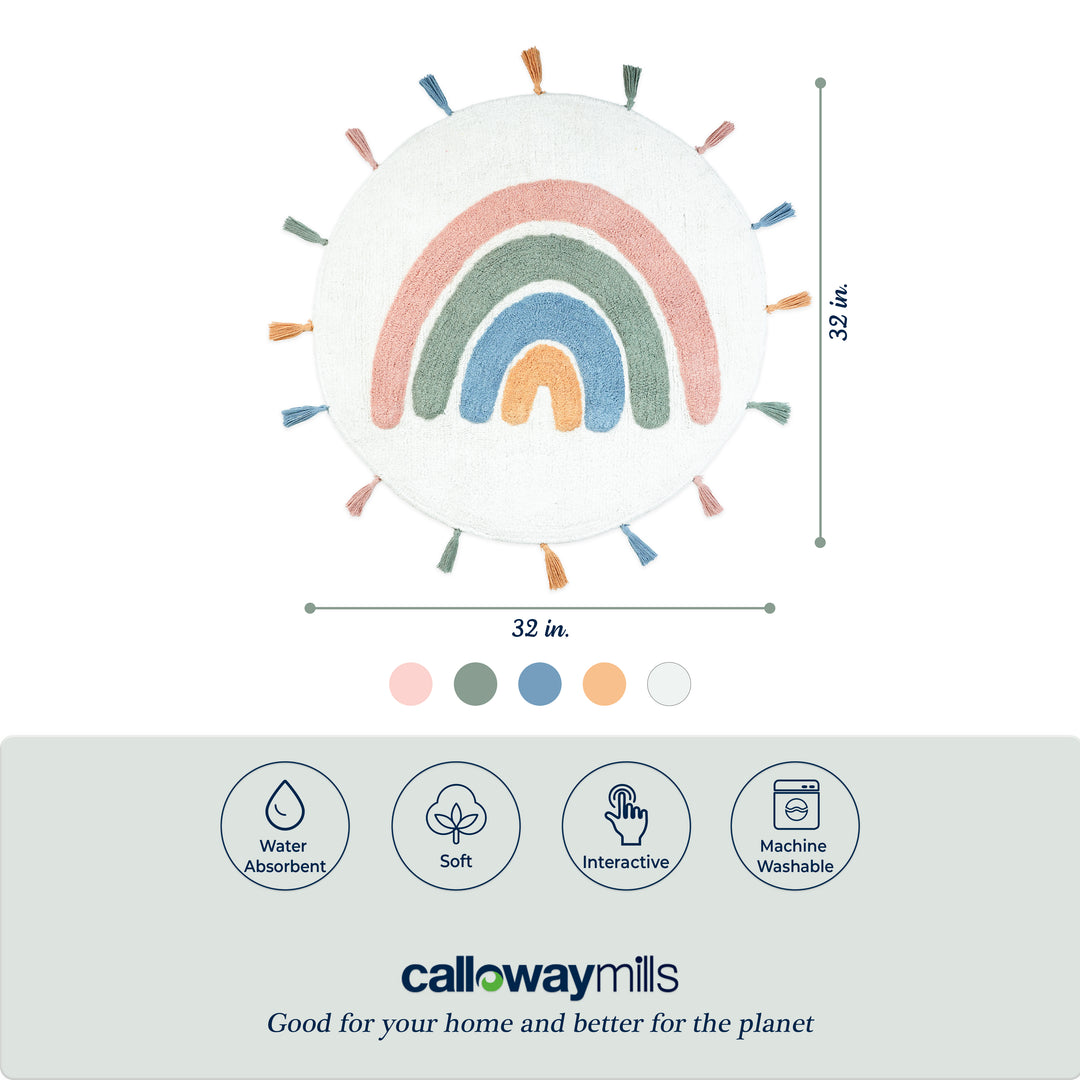 Pastel Rainbow Tassel Rug