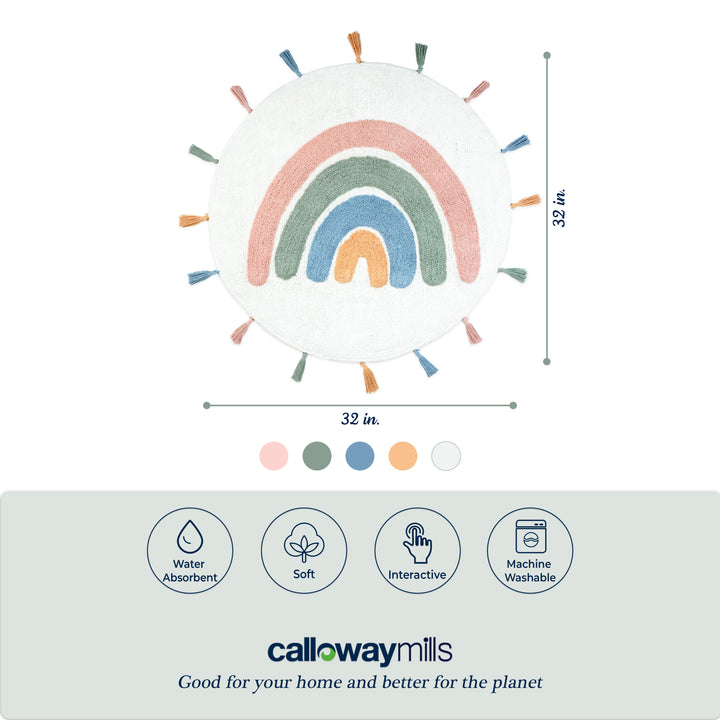 Pastel Rainbow Tassel Rug