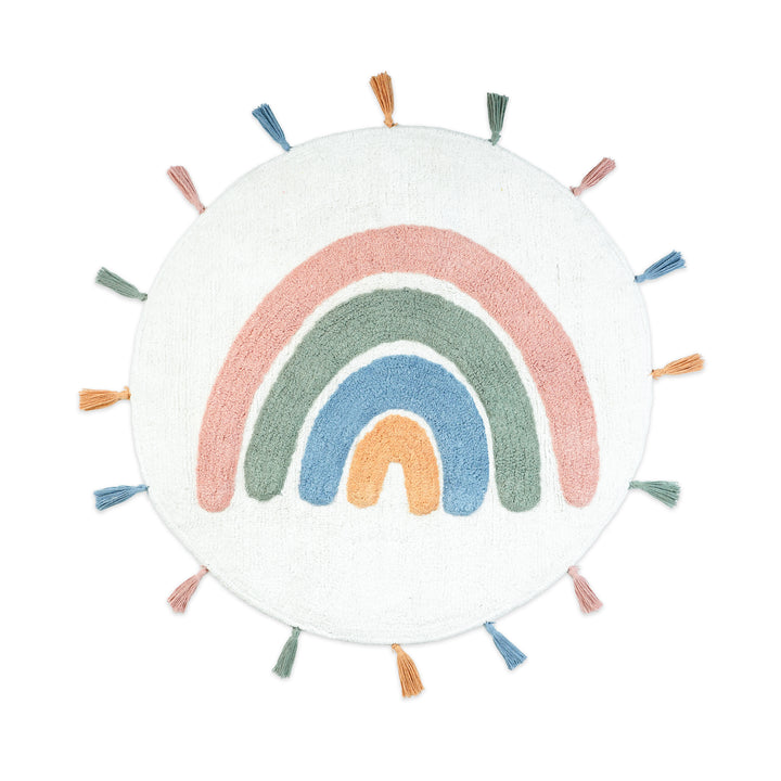 Pastel Rainbow Tassel Rug